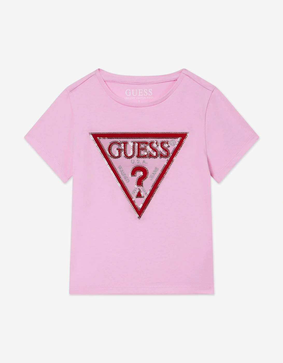 Girls Logo T-Shirt in Pink, 5 of 4