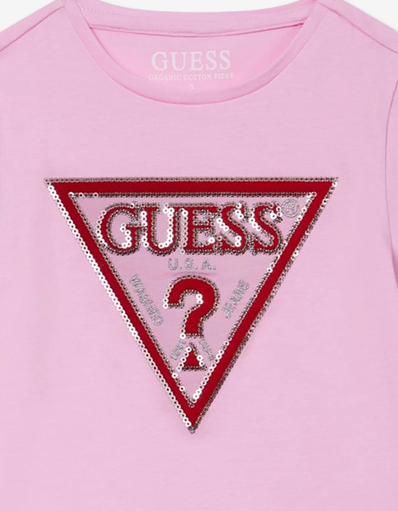 Girls Logo T-Shirt in Pink