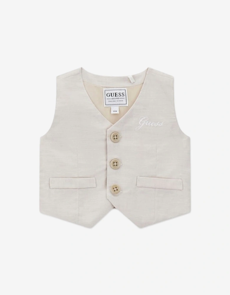 Baby Boys Short Set in Beige