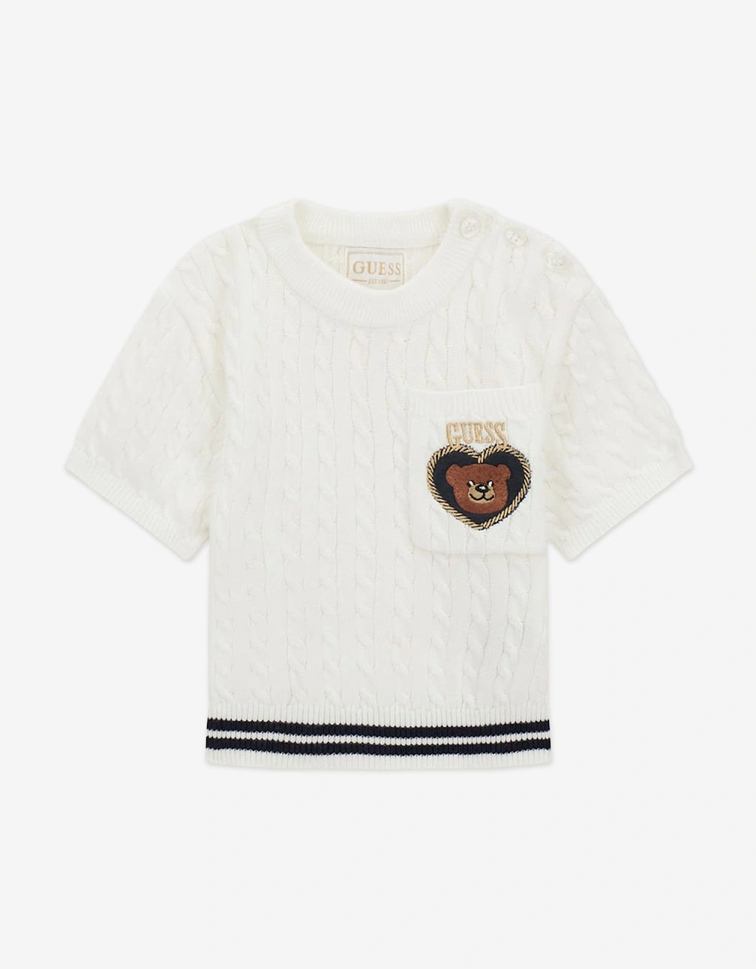 Girls Sweater Top and Skirt Set in Ivory