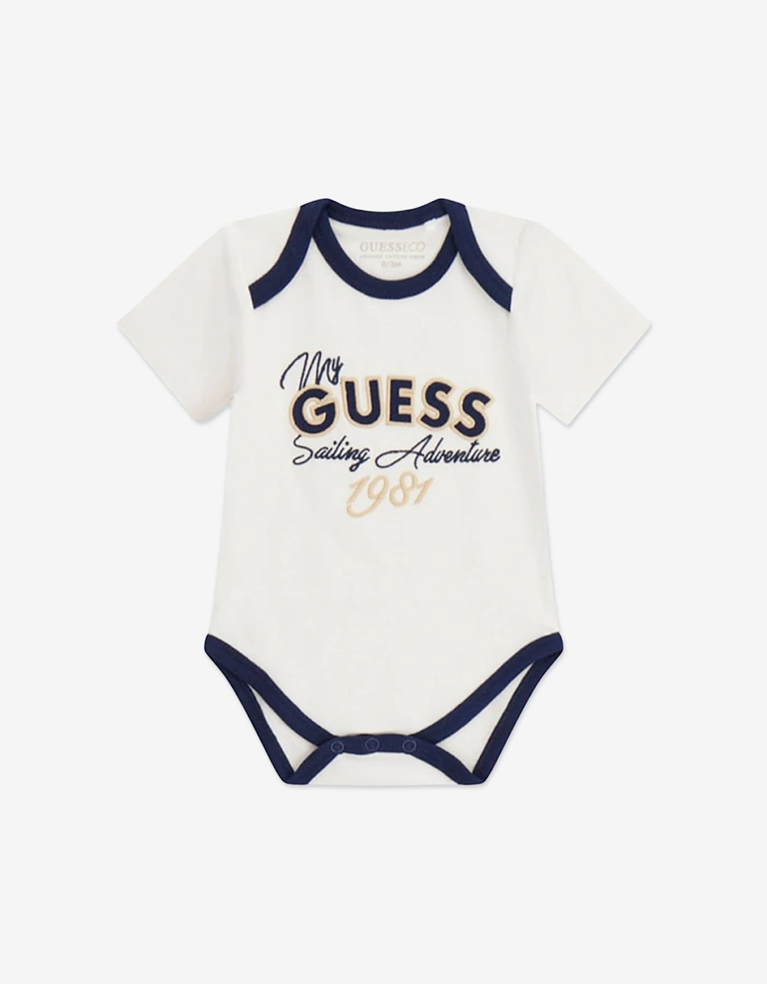 Baby Striped Bodysuit Set in Navy