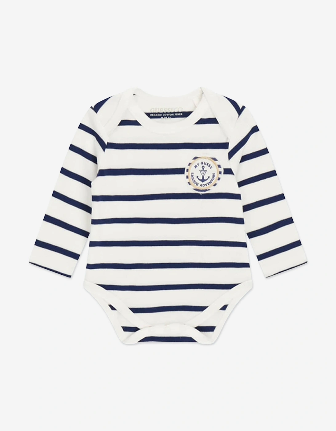 Baby Striped Bodysuit Set in Navy