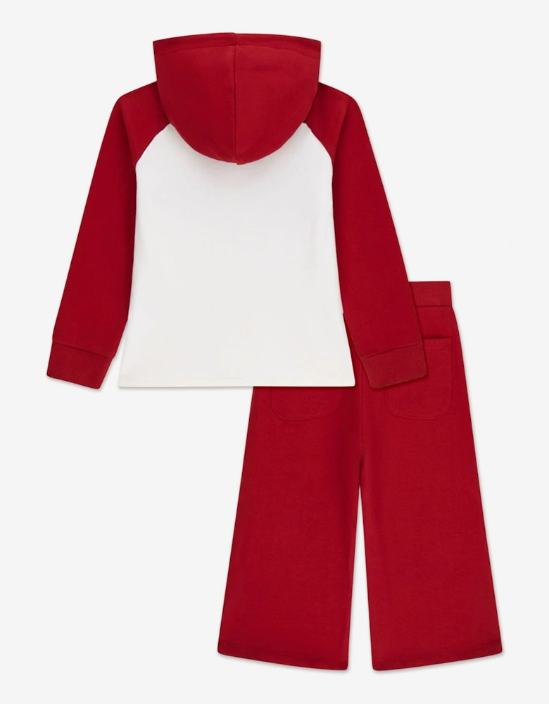 Girls Logo Tracksuit in Red