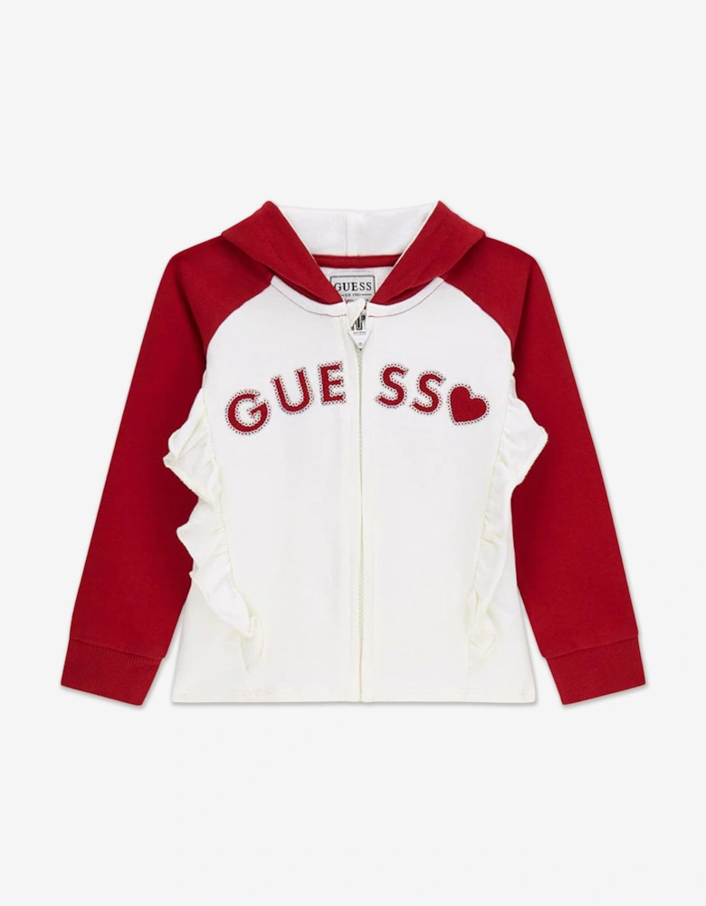 Girls Logo Tracksuit in Red