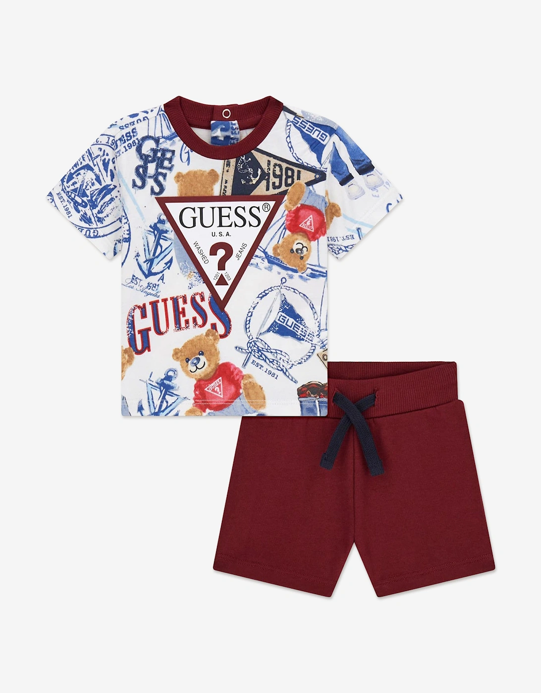 Baby Boys T-Shirt and Shorts Set in Red, 5 of 4