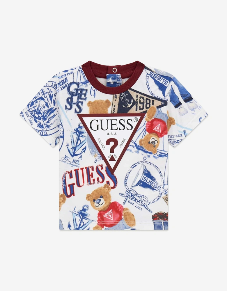 Baby Boys T-Shirt and Shorts Set in Red