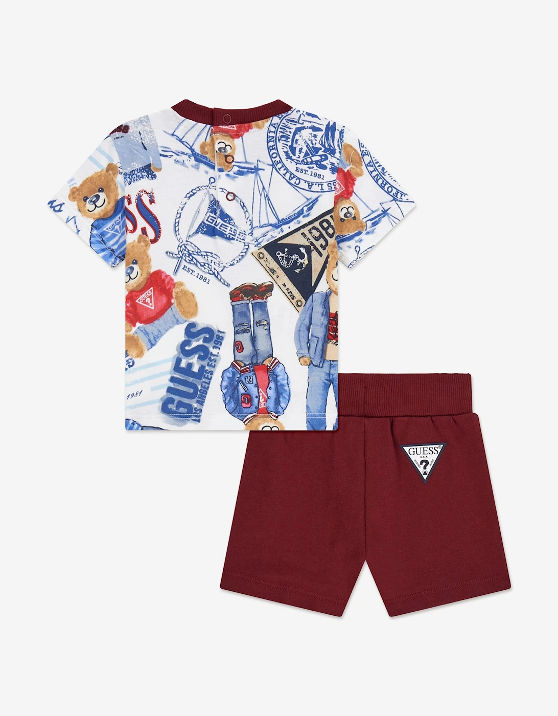 Baby Boys T-Shirt and Shorts Set in Red