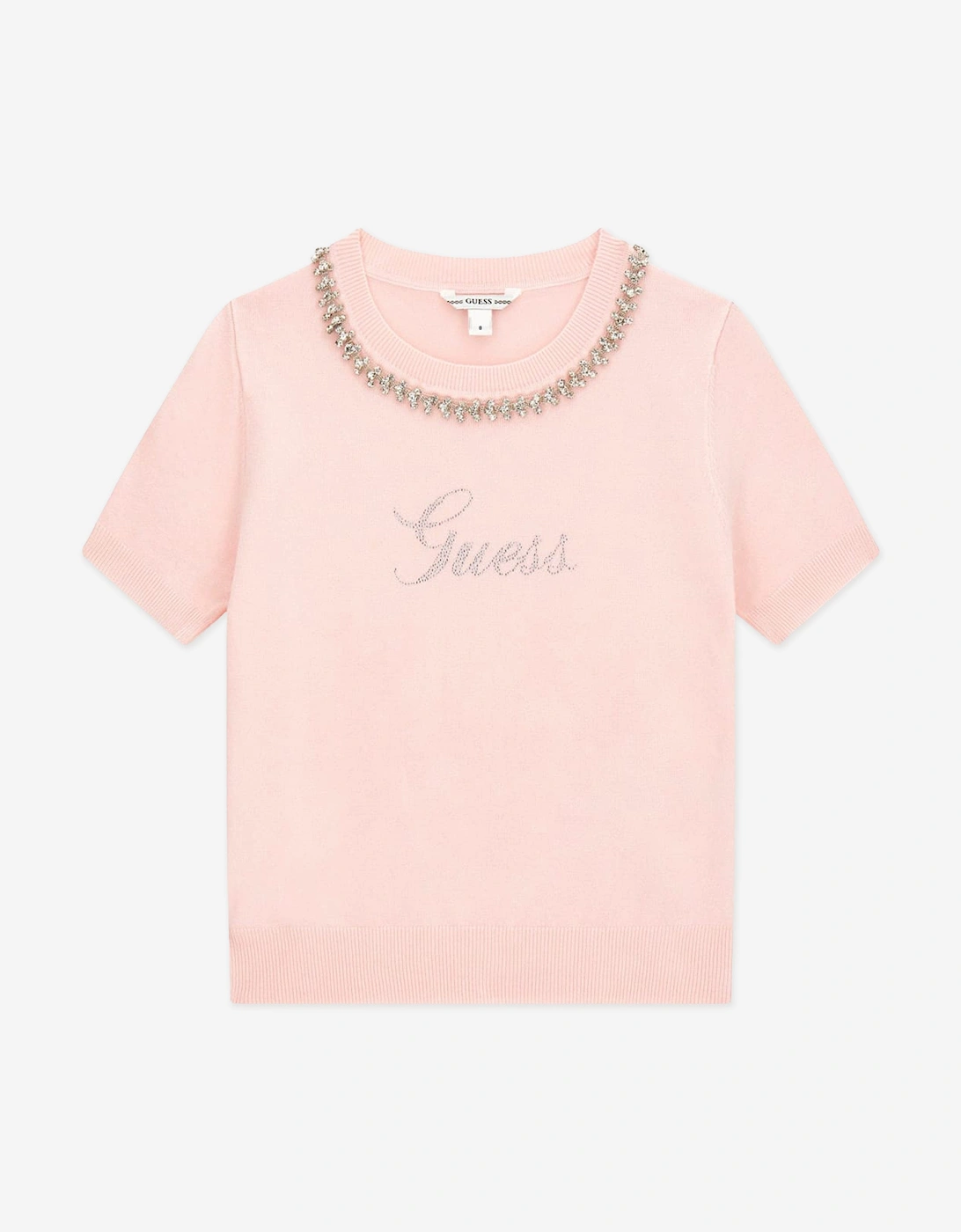 Girls Logo Sweater Top in Pink, 5 of 4