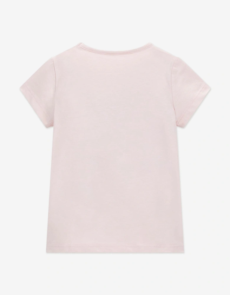 Girls Bear Print T-Shirt in Pink