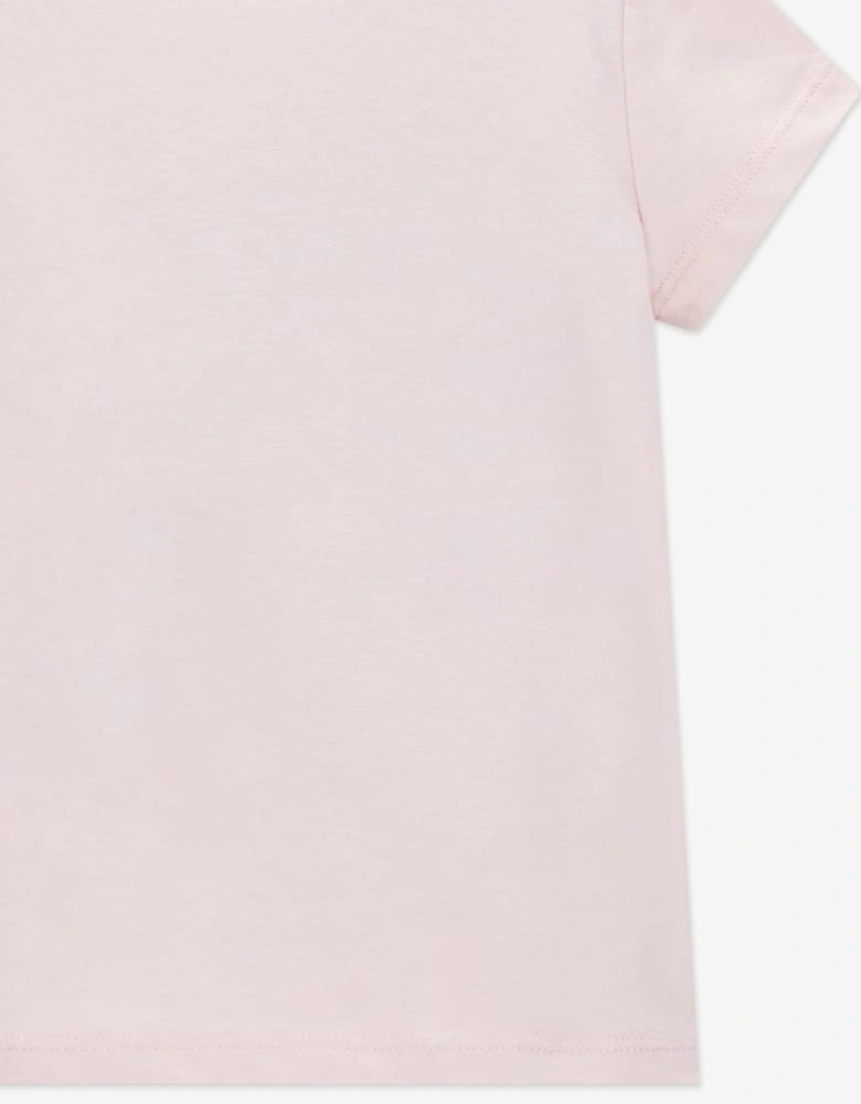 Girls Bear Print T-Shirt in Pink