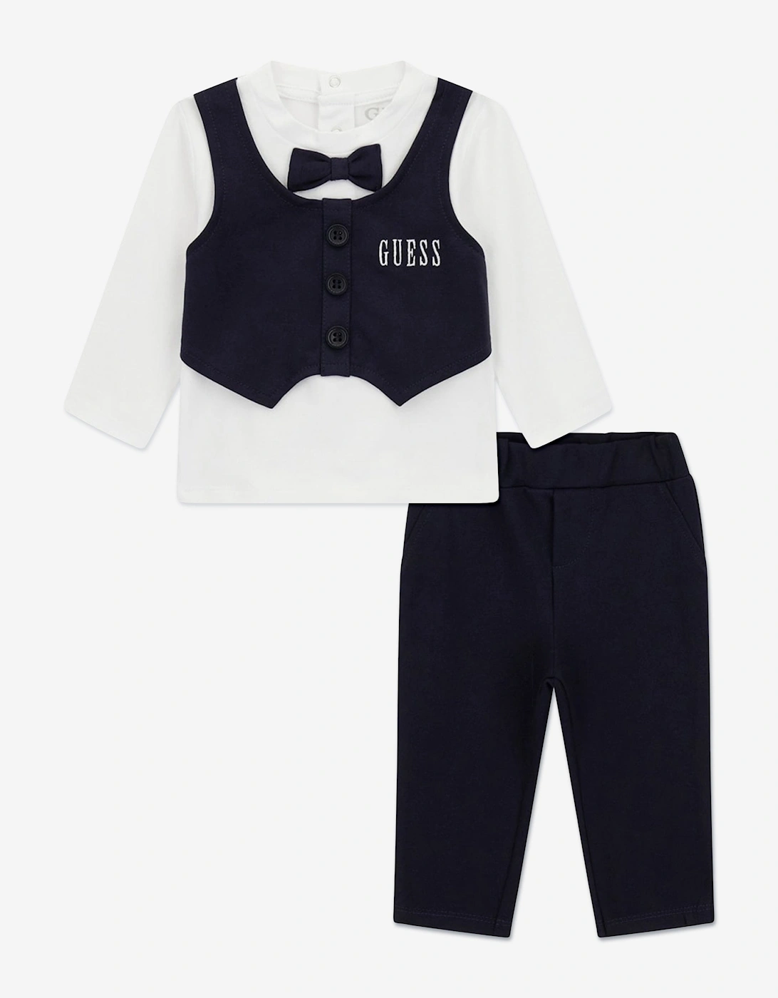 Baby Boys Trouser Set in Navy, 5 of 4