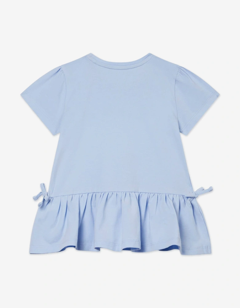 Girls Love Logo Peplum T-Shirt in Blue