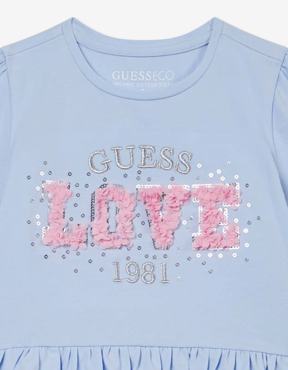 Girls Love Logo Peplum T-Shirt in Blue