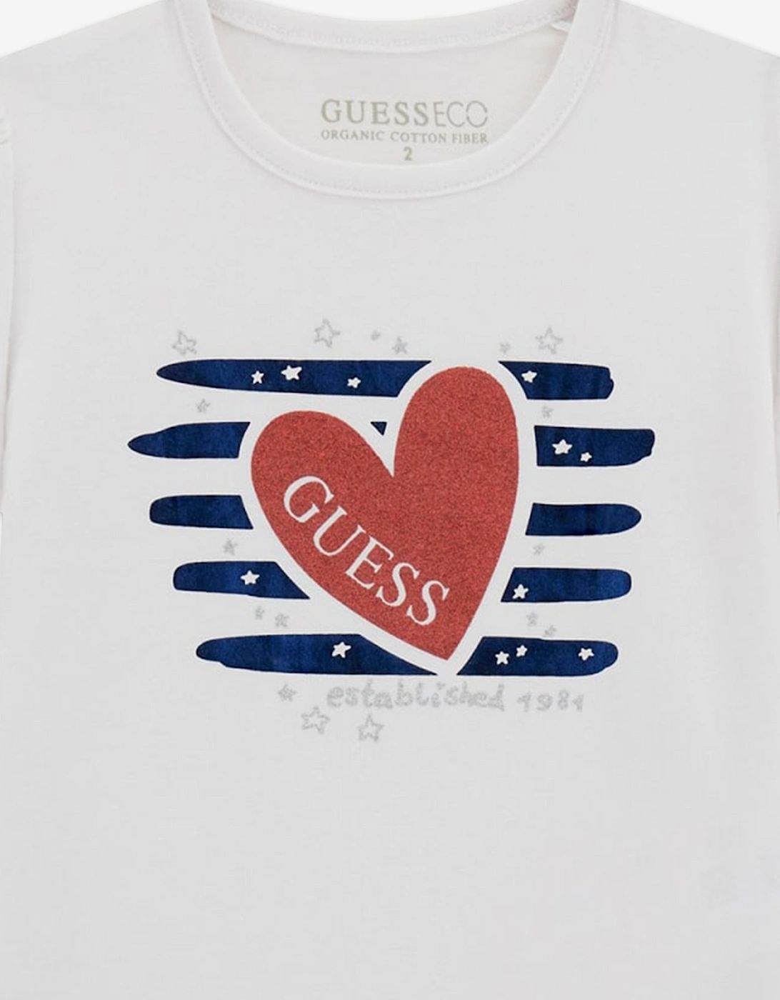 Girls Heart Logo T-Shirt in White