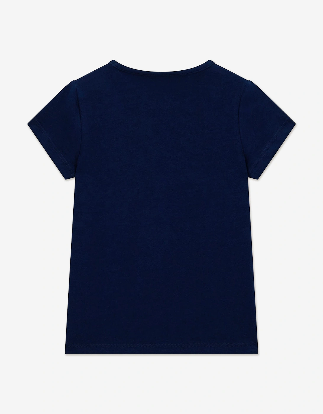 Girls Bear Print T-Shirt in Navy