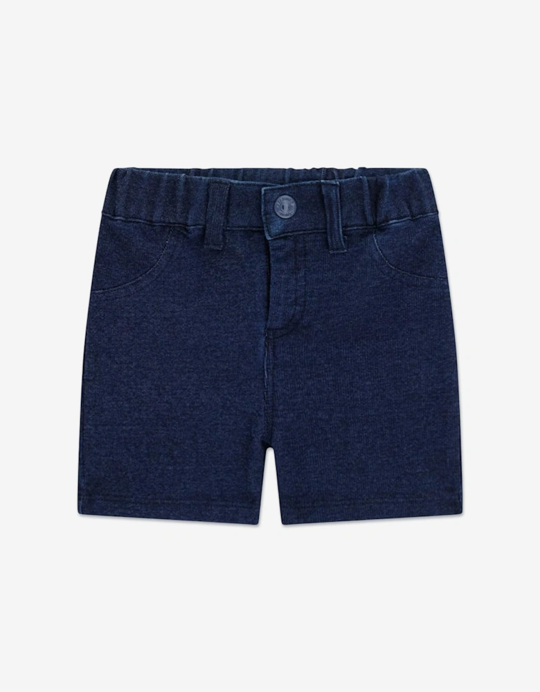 Baby Boys T-Shirt and Denim Shorts Set in White