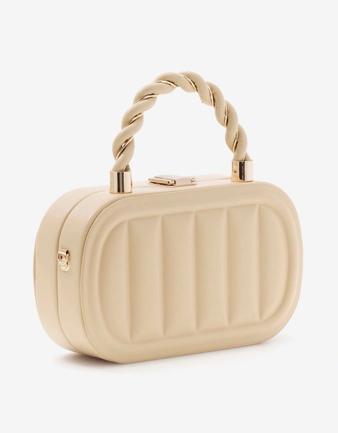 Girls Hard Case Handbag in Beige (19.5cm)