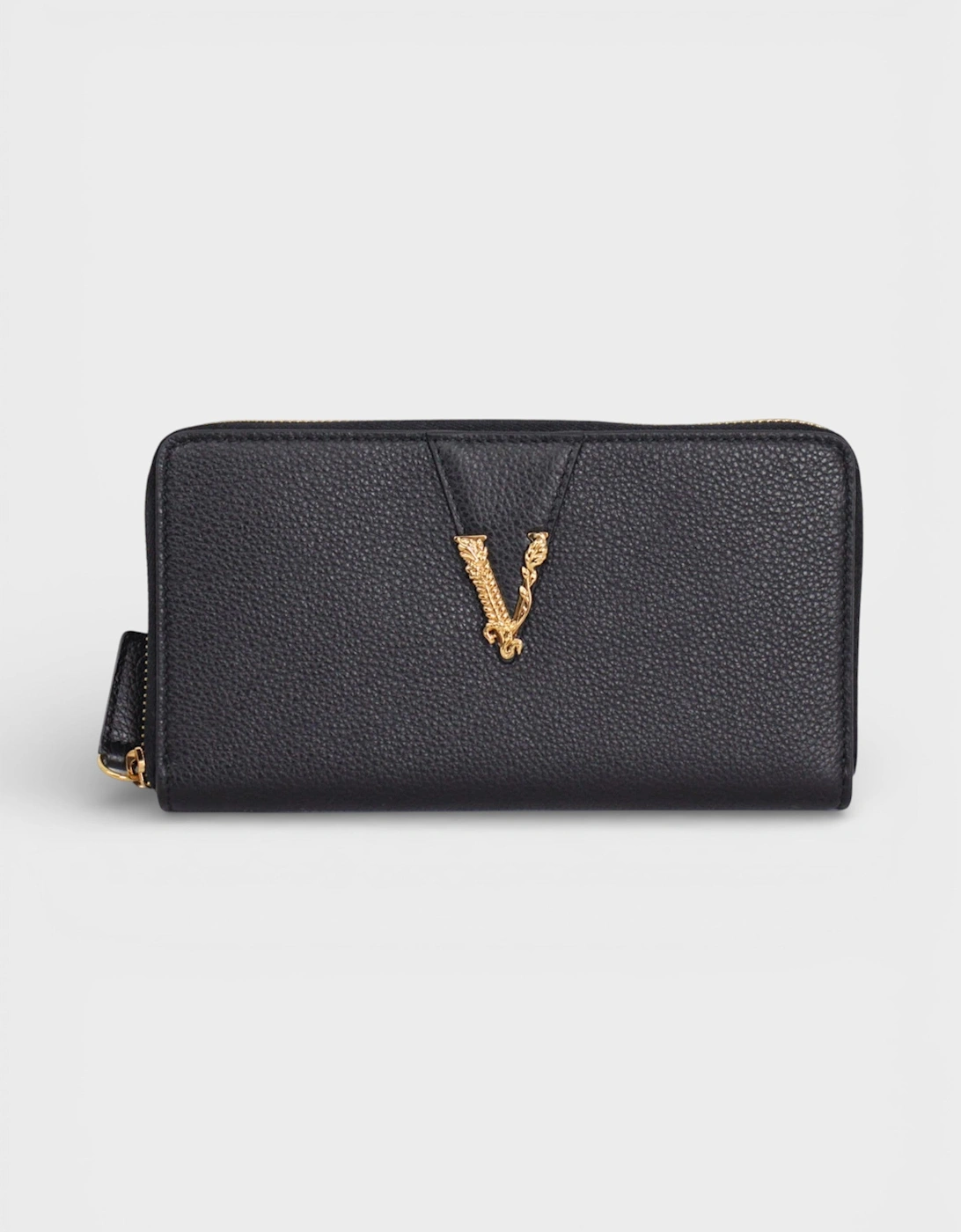 Virtus Black Leather Long Wallet, 6 of 5