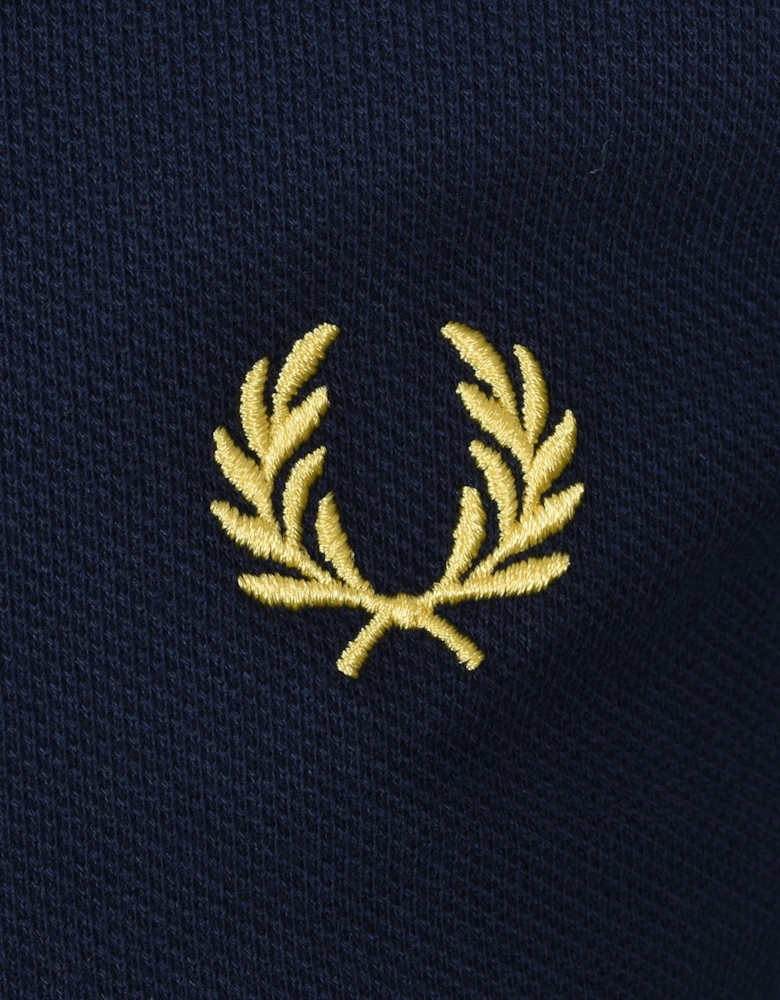 TWIN TIPPED POLO TENNIS BLUE/LEMON BARLEY