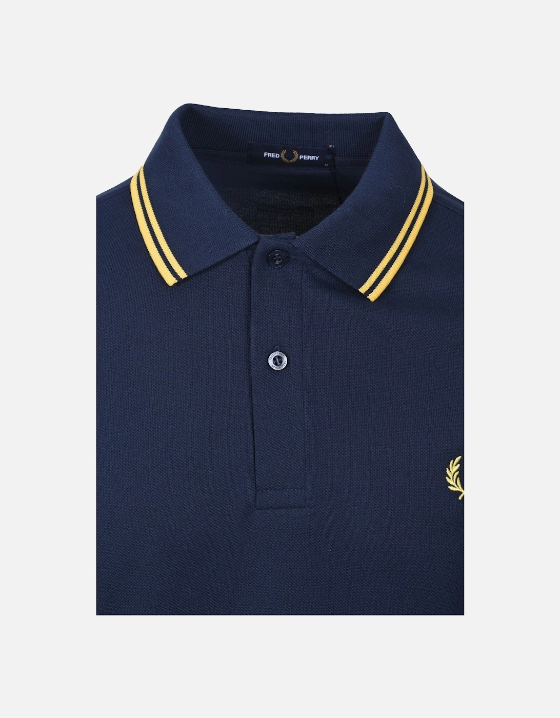 TWIN TIPPED POLO TENNIS BLUE/LEMON BARLEY