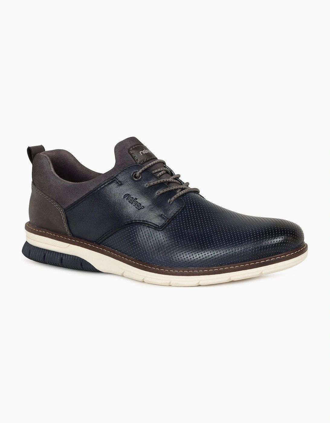 Rieker Men's New Navy Lea Bench Casual Shoes - Size: 6.5