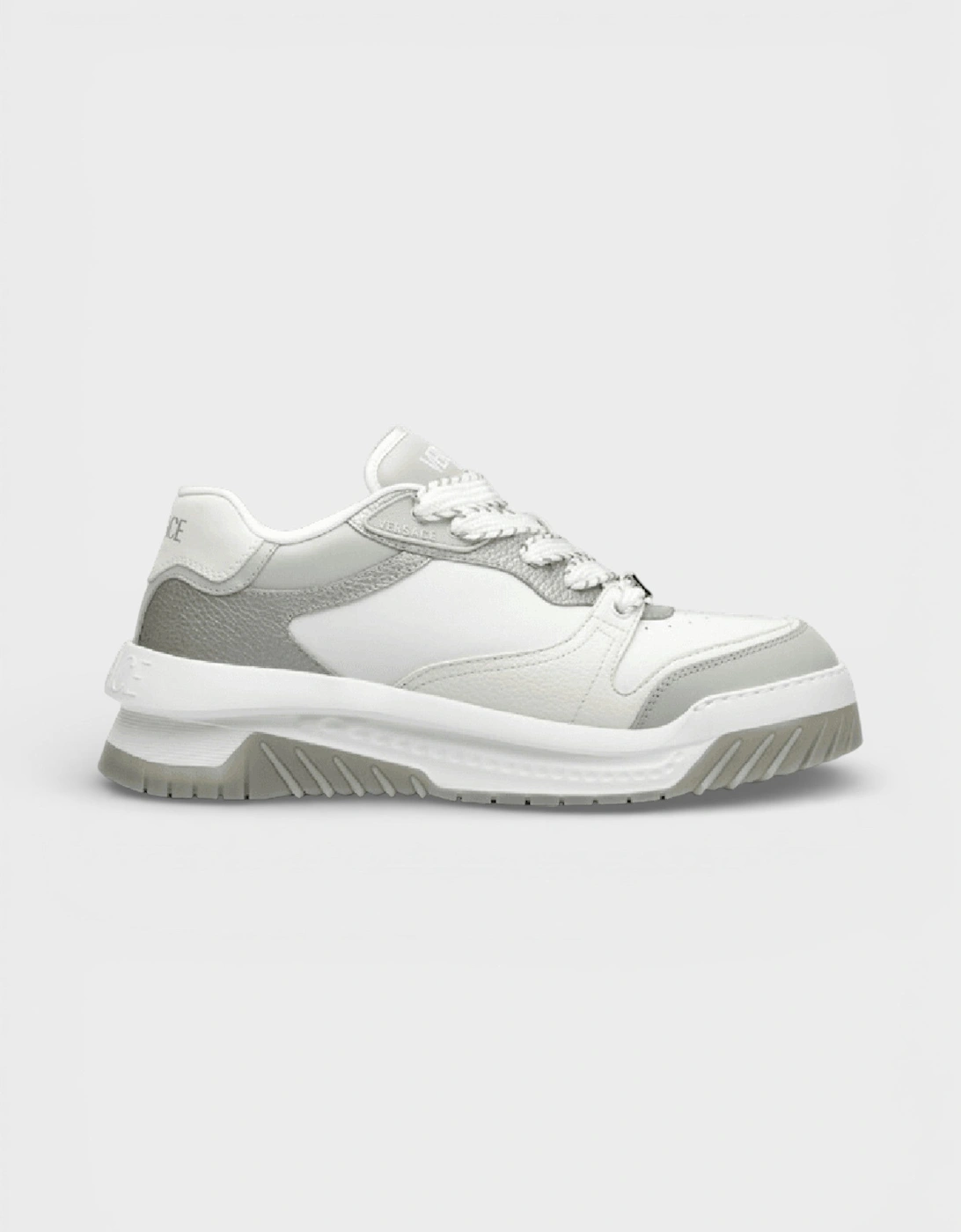 Versace Men's Grey/White Greca Odissea Sneaker - Size: 10