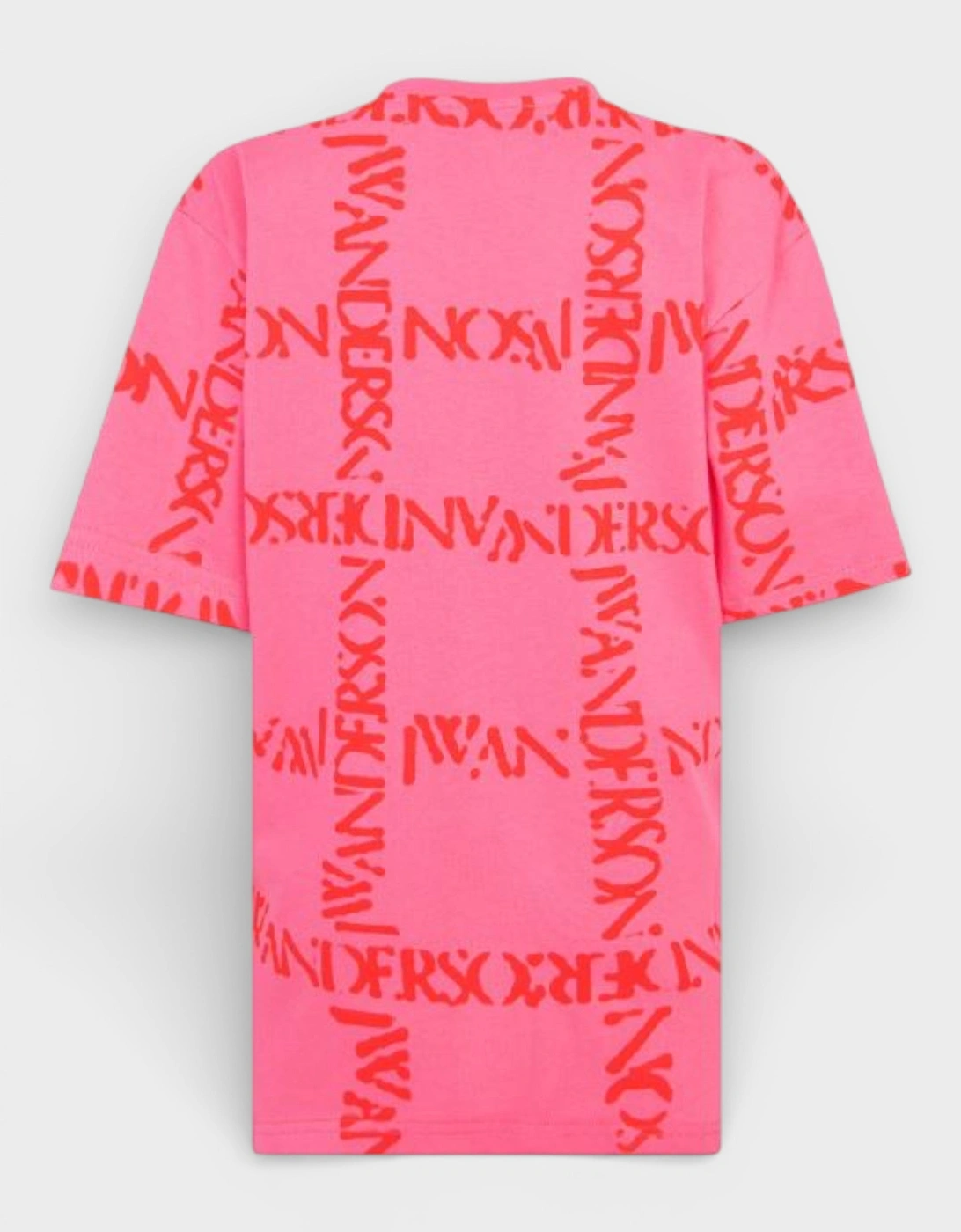 Oversized Logo Grid T-Shirt Fuchsia