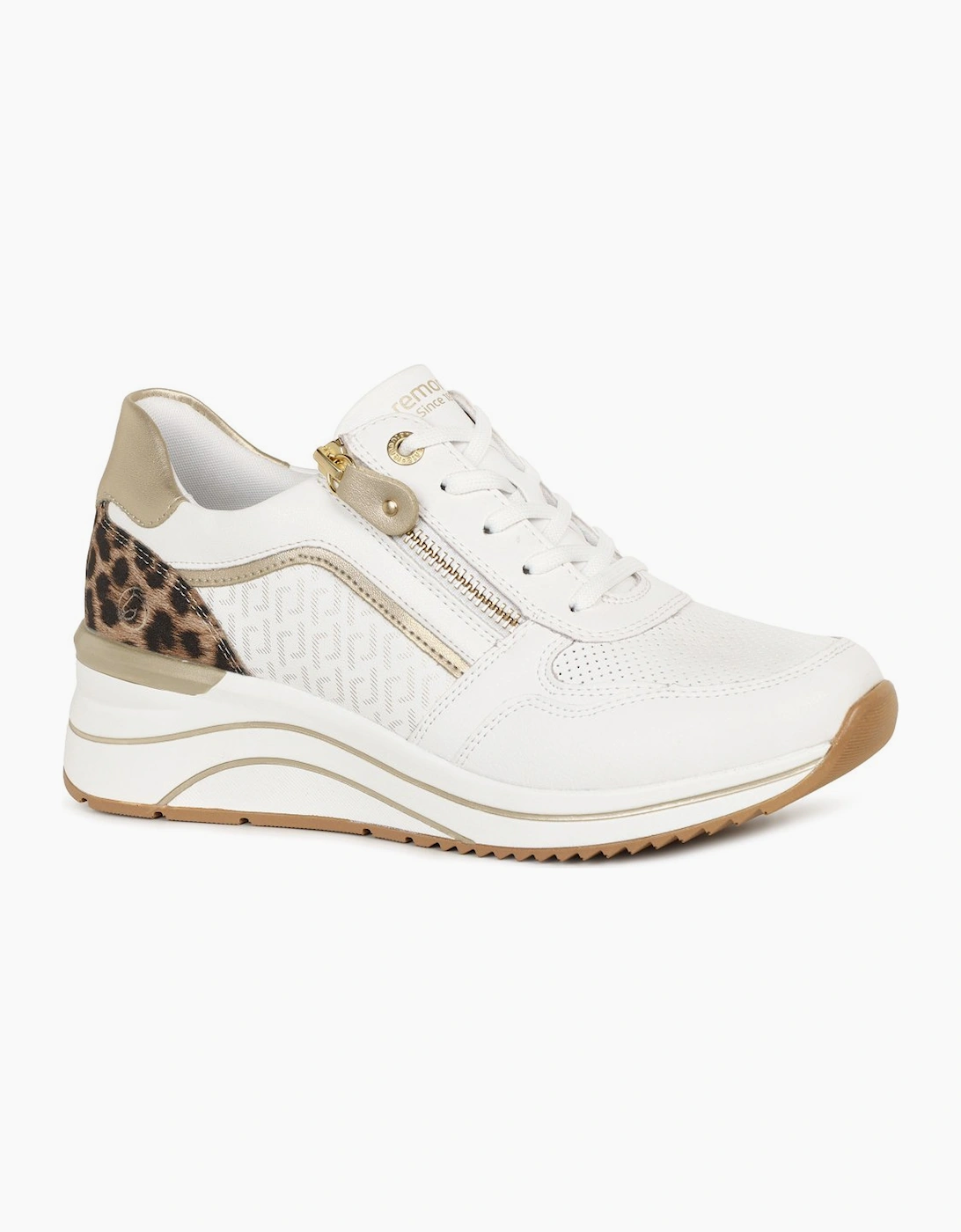 Remonte Women's Arial Womens Trainers - White Leo - Size: 5