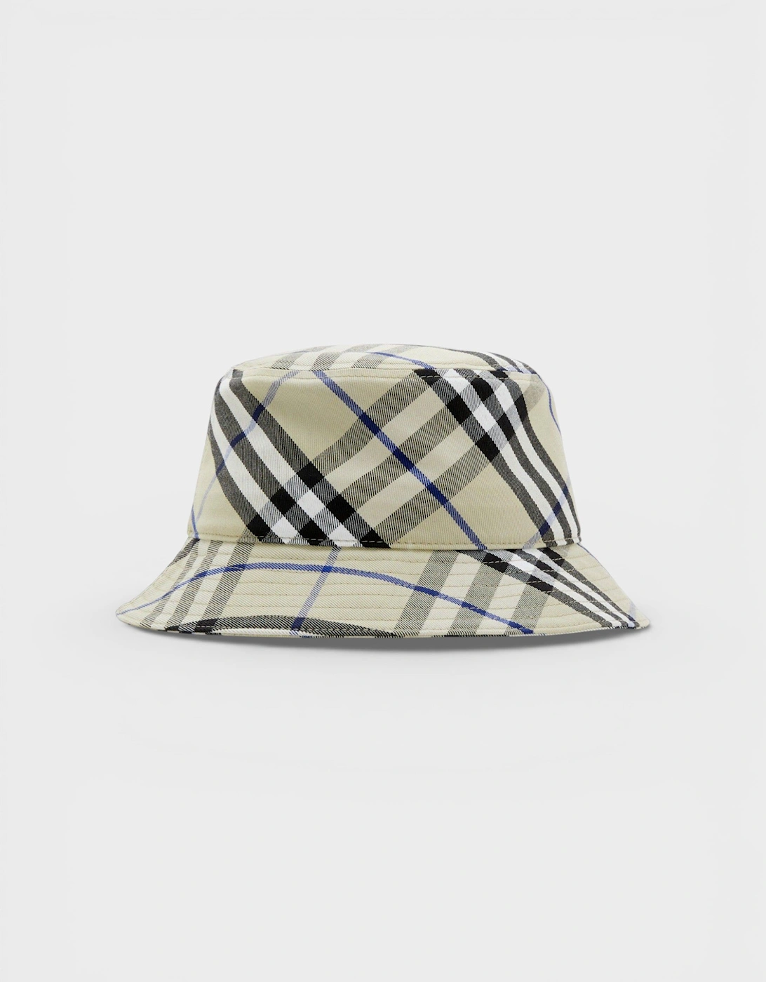 Check EKD Cotton Blend Bucket Hat Beige
