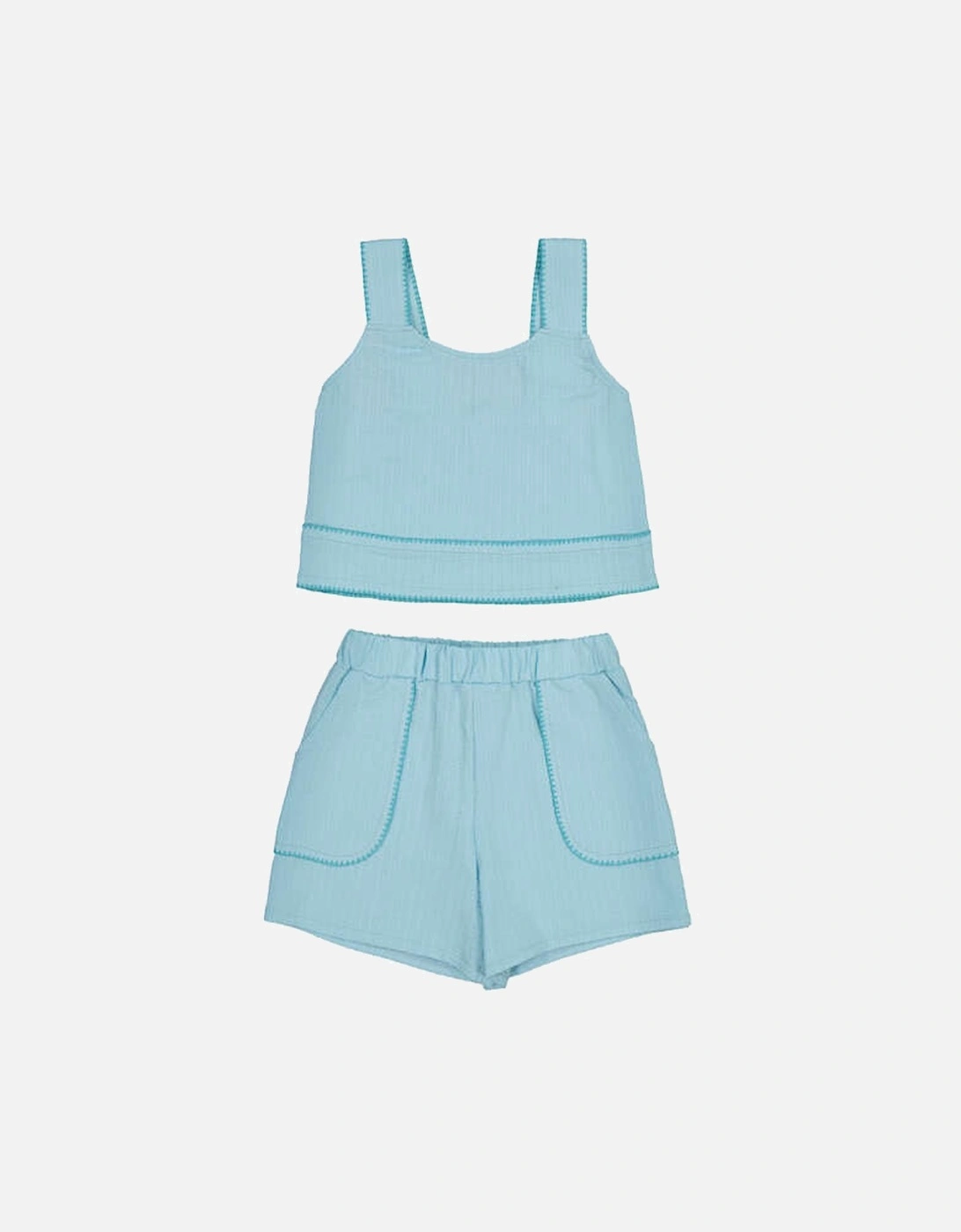 GIRL/TEEN AQUA SHELL SHORT SET 6.213, 2 of 1