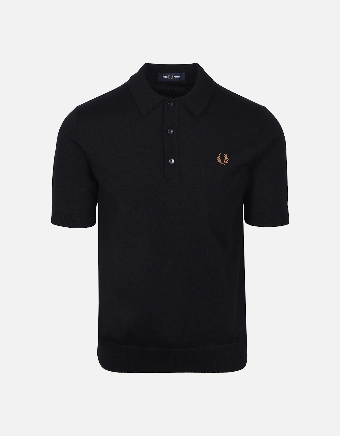 COTTON KNITTED SHIRT BLACK, 4 of 3