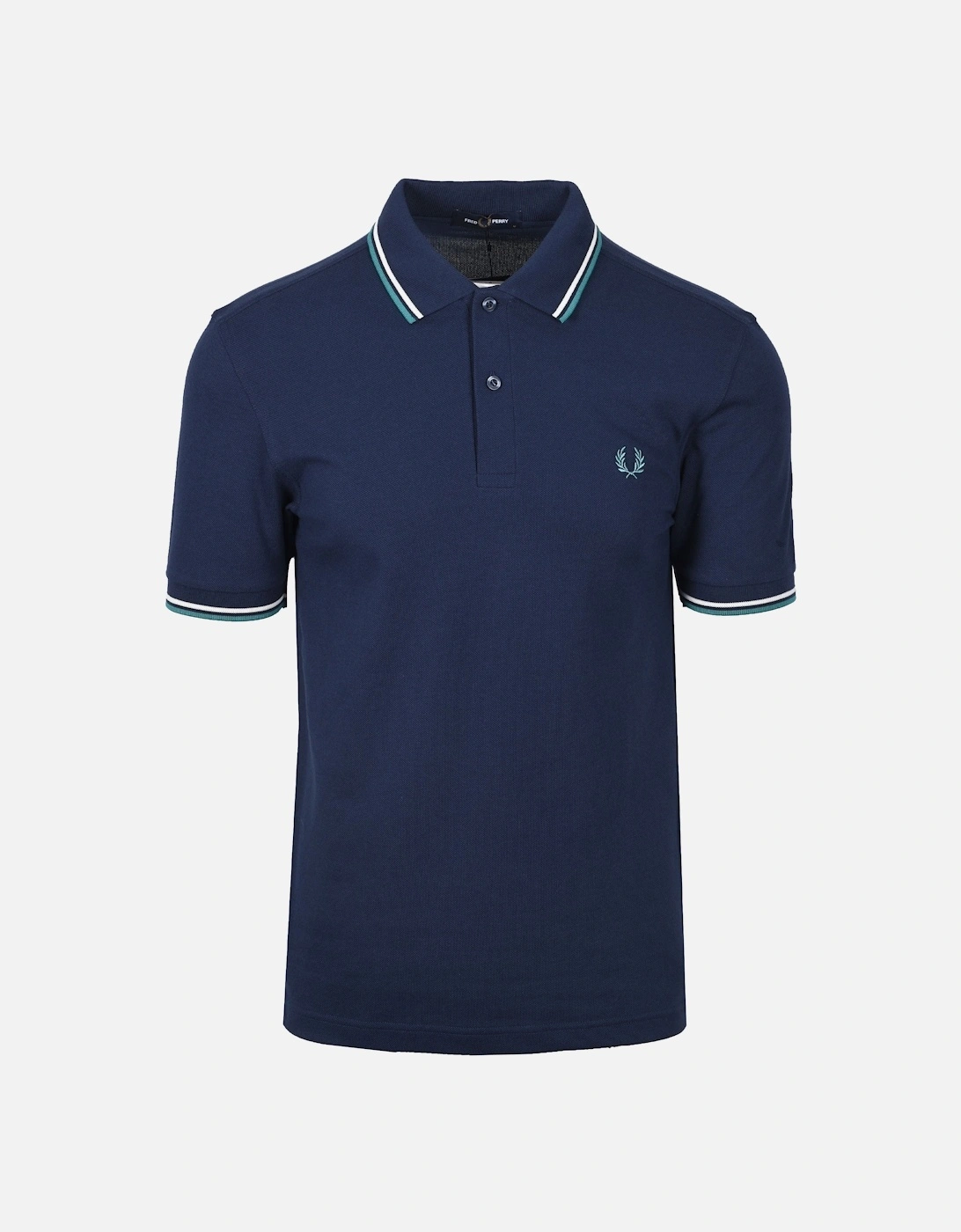 TWIN TIPPED POLO TENNIS BLUE/SNOW WHITE/DEEP MINT, 4 of 3