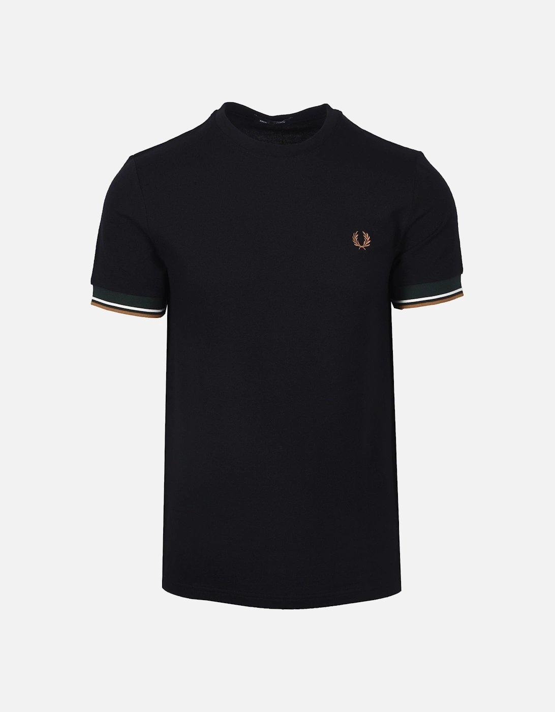 TWIN TIPPED CUFF T-SHIRT BLACK, 4 of 3
