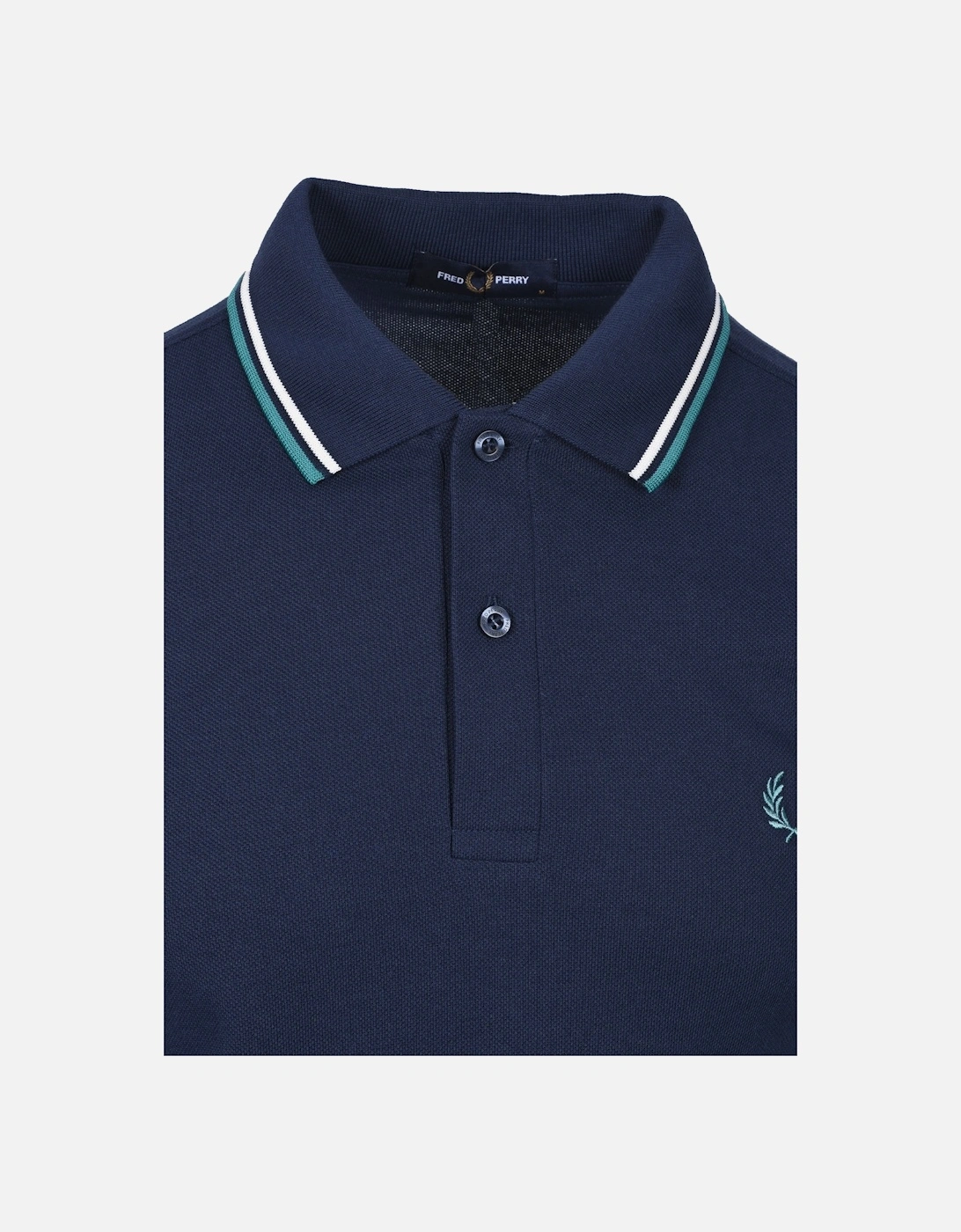 TWIN TIPPED POLO TENNIS BLUE/SNOW WHITE/DEEP MINT