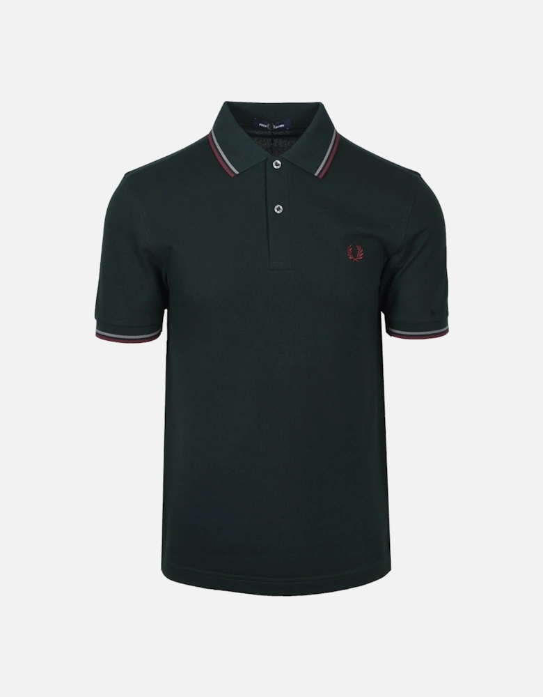 TWIN TIPPED POLO GRASSROOT/STOCKPORT BLUE/OXBLOOD
