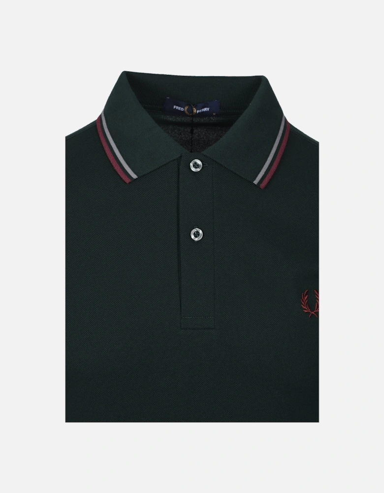 TWIN TIPPED POLO GRASSROOT/STOCKPORT BLUE/OXBLOOD