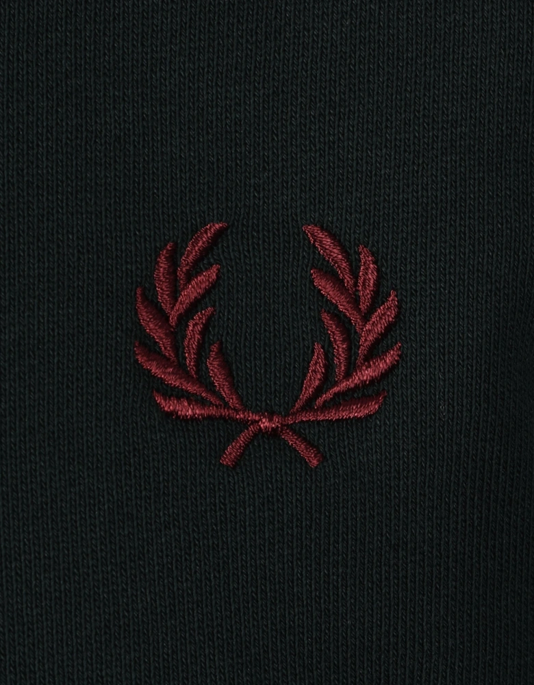 CREW NECK SWEATSHIRT GRASSROOT/STOCKPORT BLUE/OXBLOOD