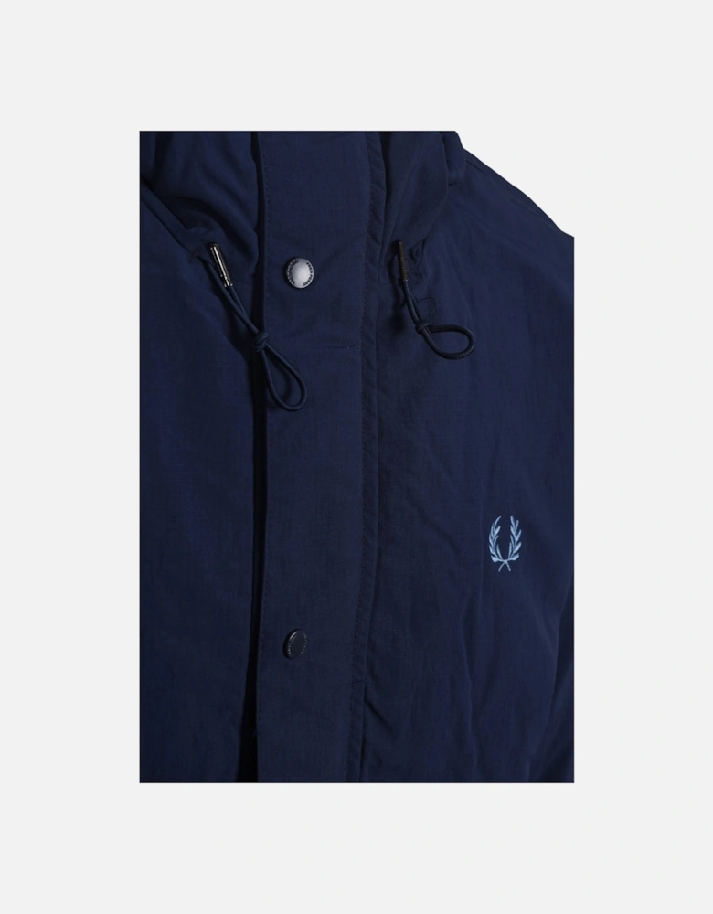 CROPPED RIPSTOP PARKA TENNIS BLUE