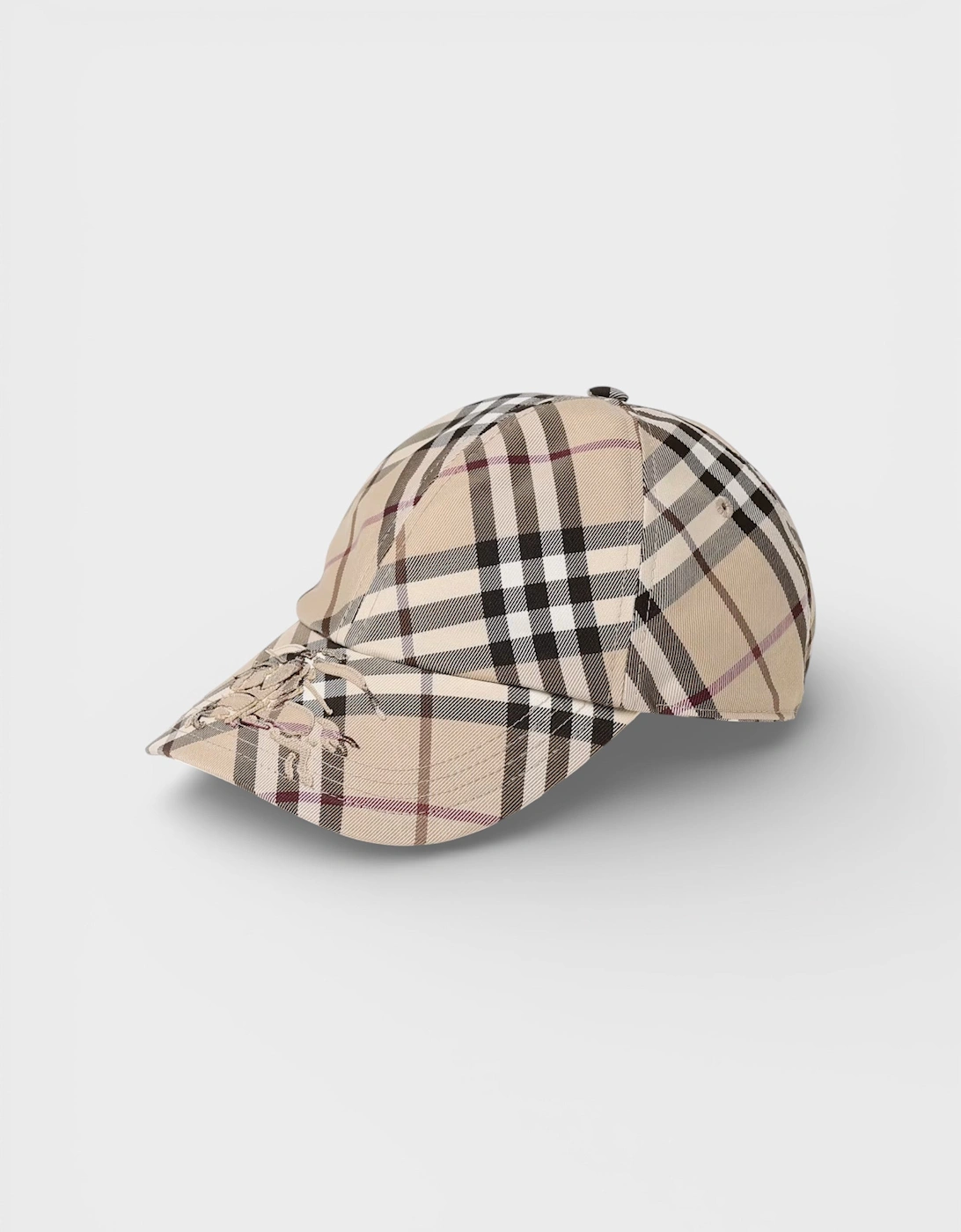 ESS Check Baseball Cap Alabaster Checked Beige, 5 of 4