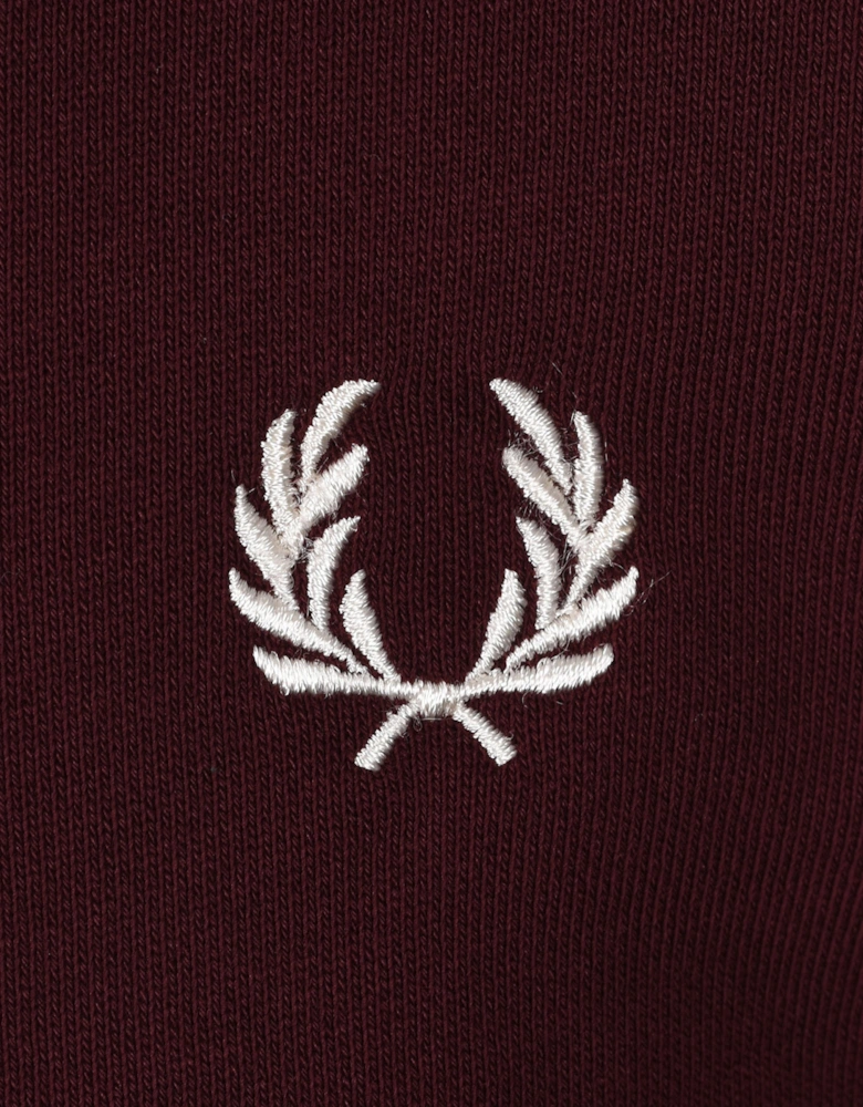 HALF ZIP SWEATSHIRT OXBLOOD/ECRU