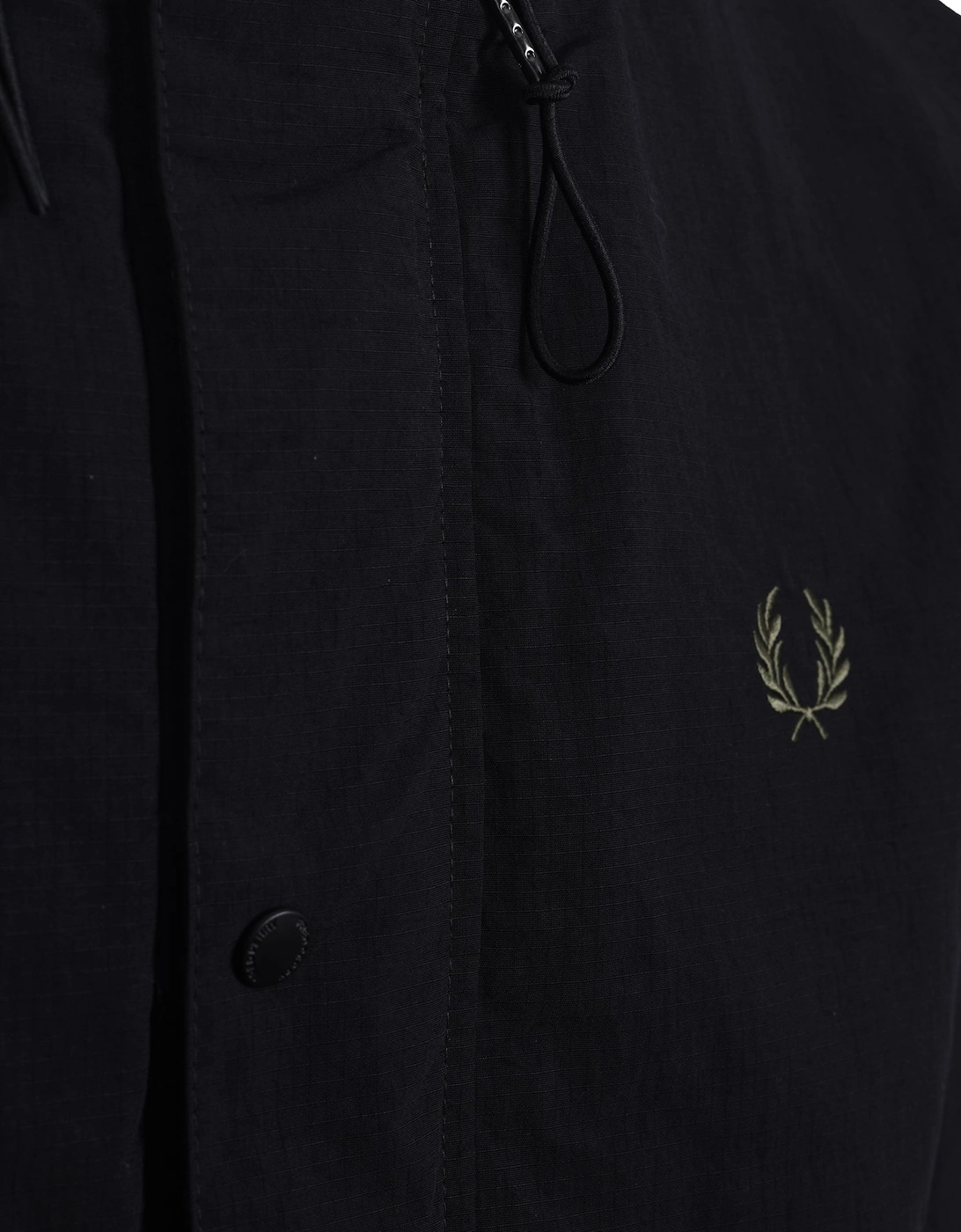 CROPPED RIPSTOP PARKA BLACK