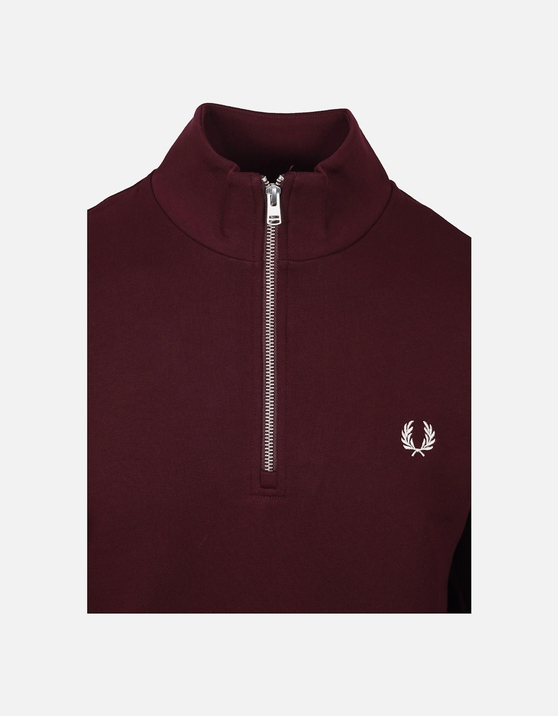HALF ZIP SWEATSHIRT OXBLOOD/ECRU