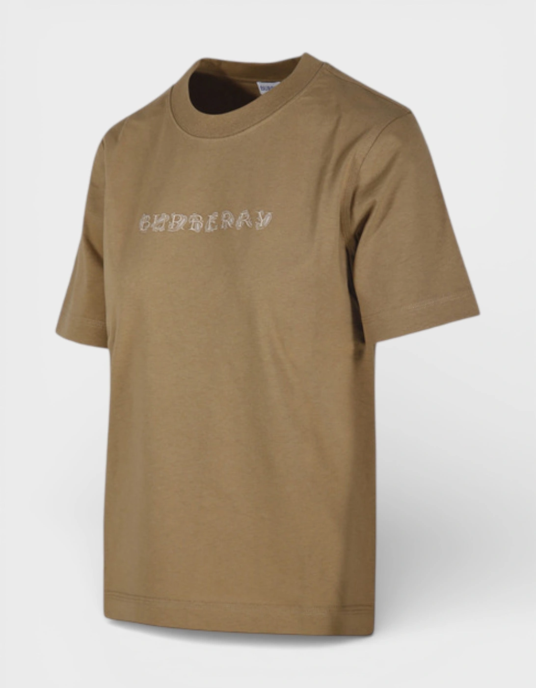 Paisley Print Logo Cotton T Shirt Teddy Brown