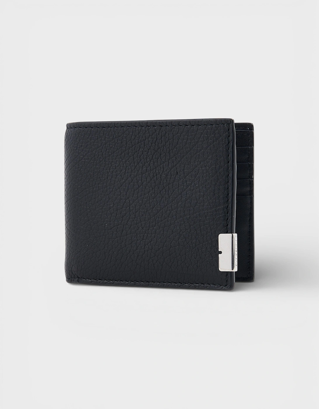 B-Cut Bifold Grain Leather Textured Wallet Black, 7 of 6