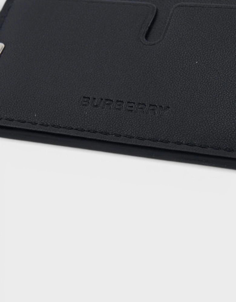 B-Cut Bifold Grain Leather Textured Wallet Black