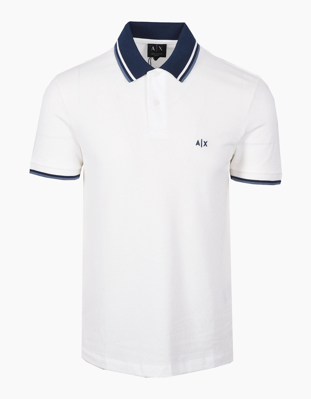 Armani Exchange Men's Cream Armarni Exchange Polo Shirt Off White  40 Size L
