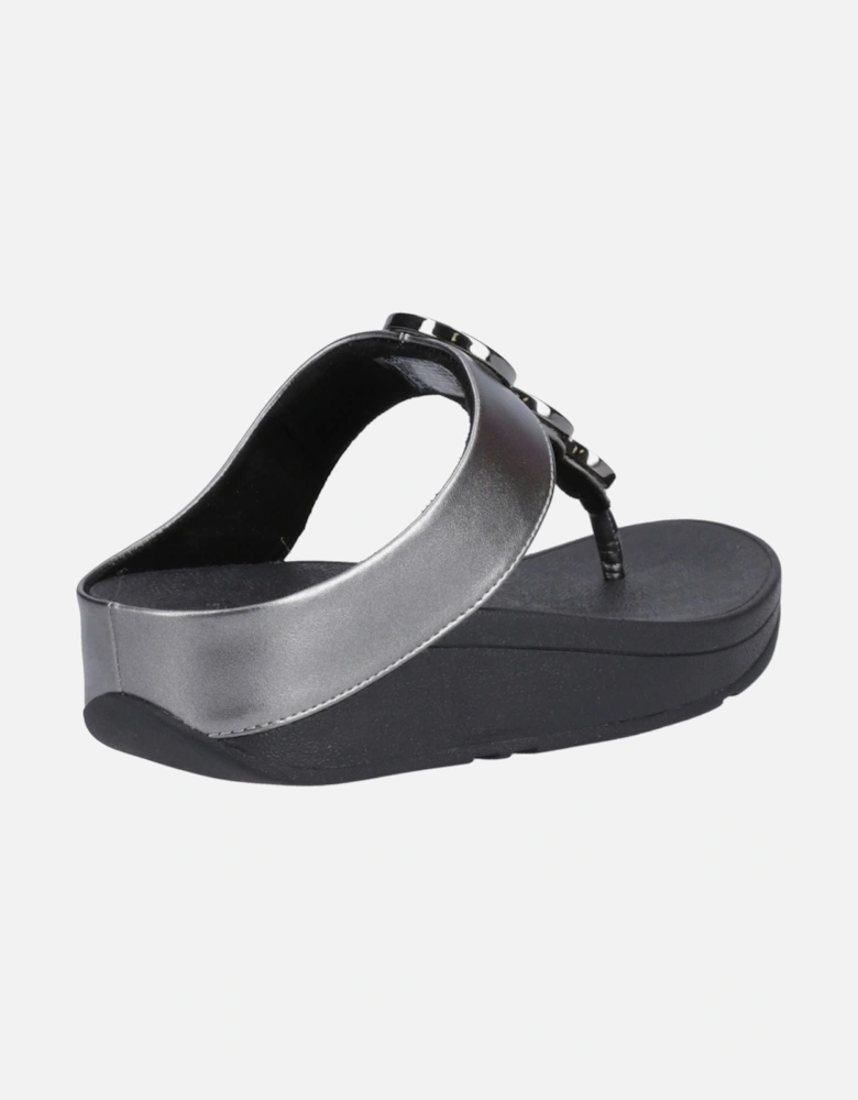 Halo Polyurethane Women's Pewter Black Sandals