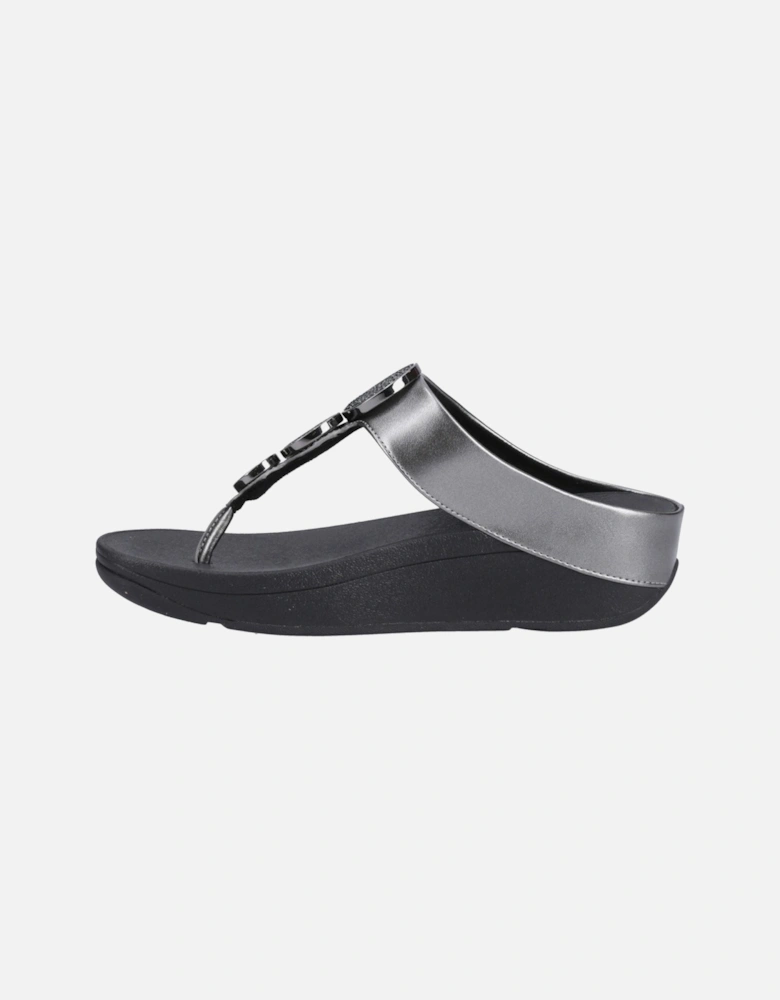 Halo Polyurethane Women's Pewter Black Sandals