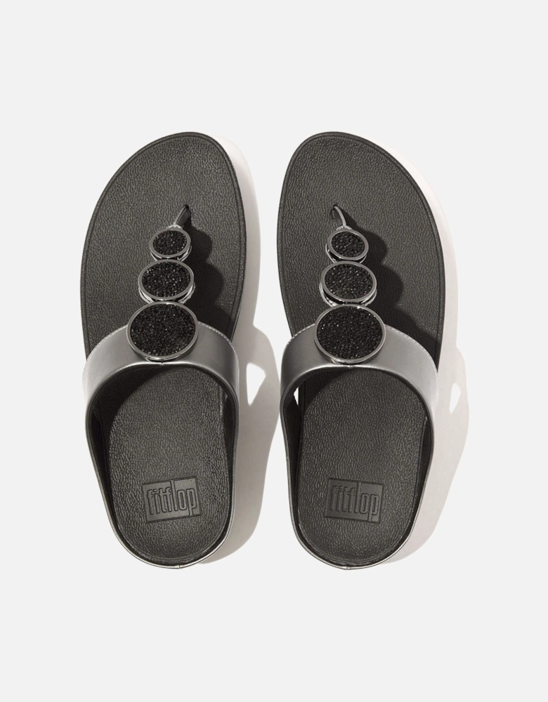 Halo Polyurethane Women's Pewter Black Sandals