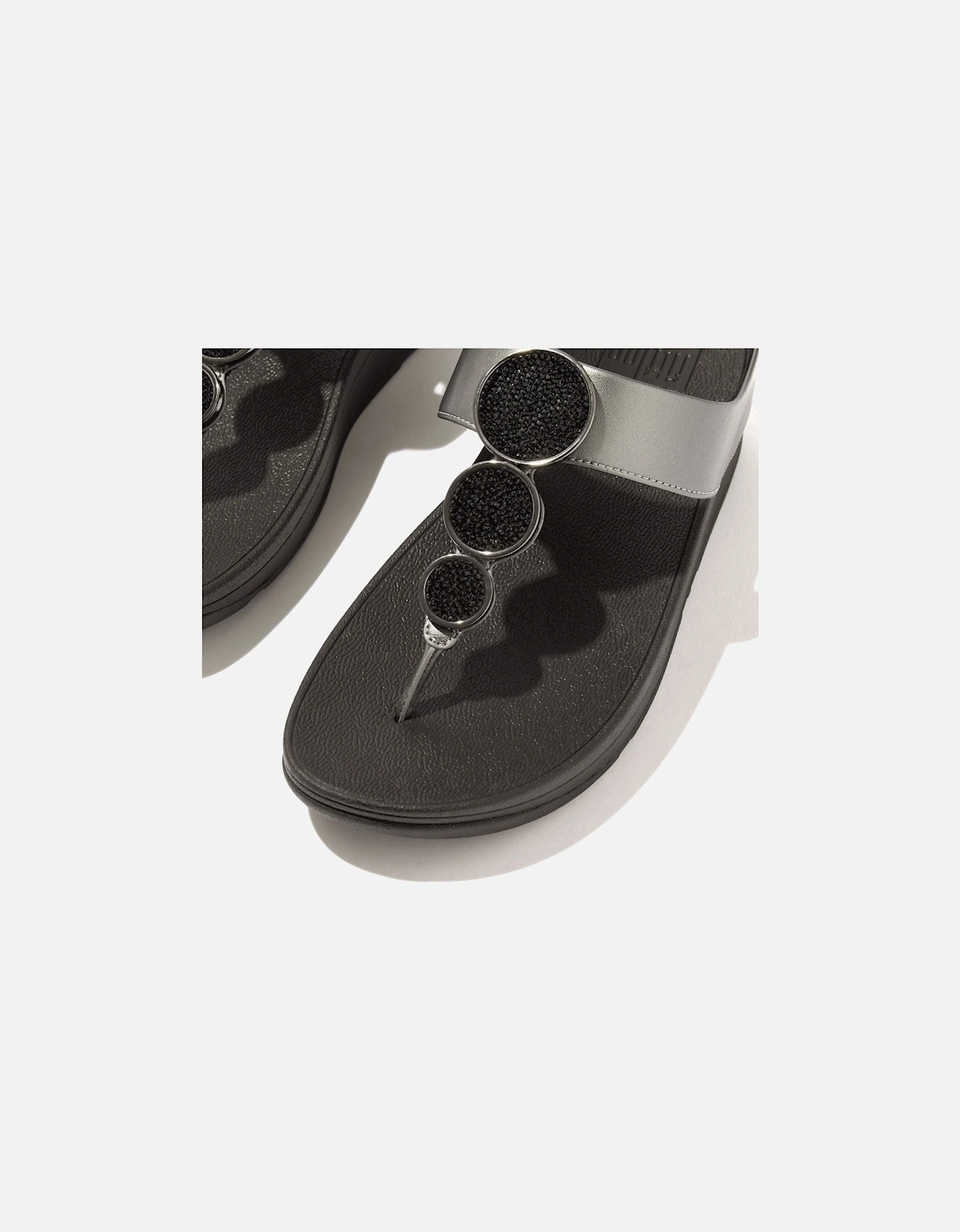 Halo Polyurethane Women's Pewter Black Sandals